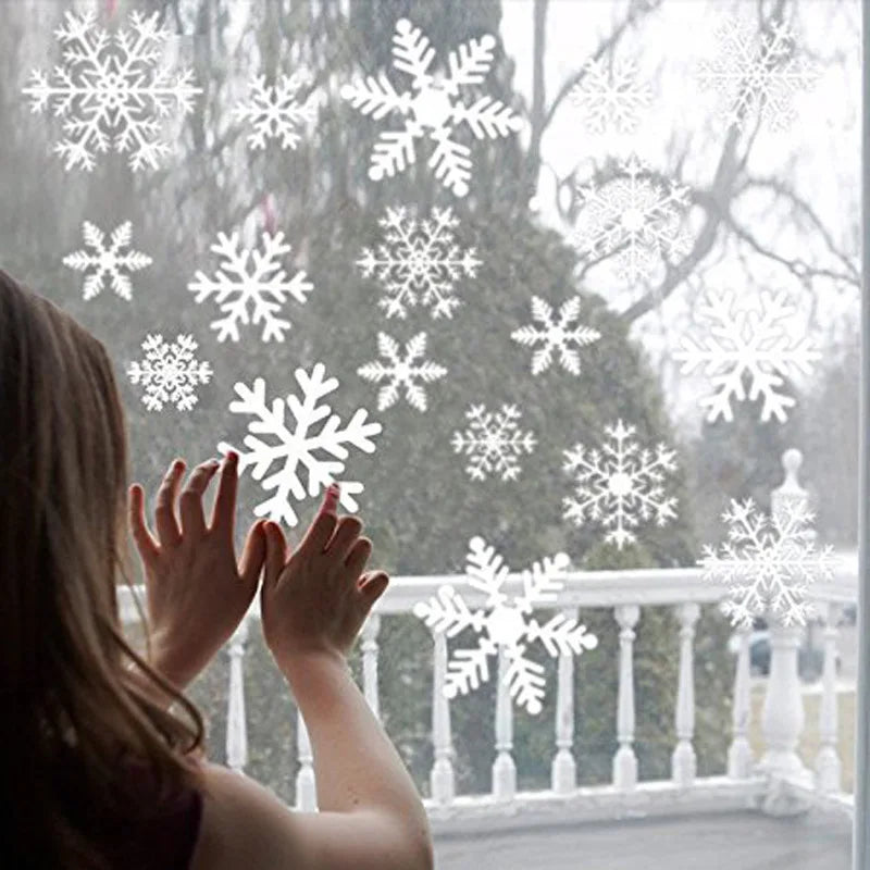 36 Pcs White Snowflake Christmas Wall/Glass Window Sticker