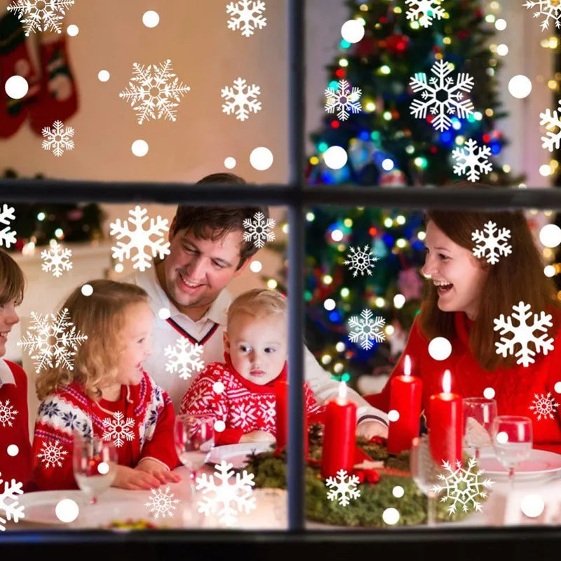 36 Pcs White Snowflake Christmas Wall/Glass Window Sticker