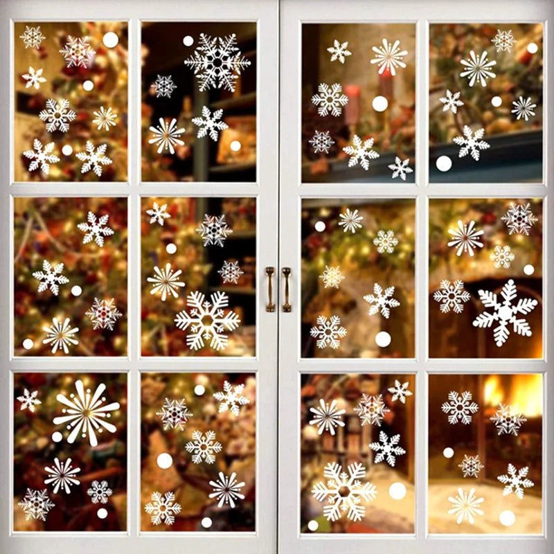 36 Pcs White Snowflake Christmas Wall/Glass Window Sticker