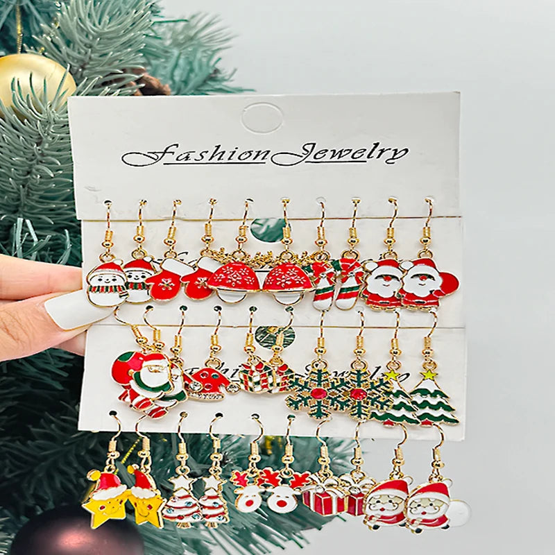 50pcs Set of Christmas Earrings