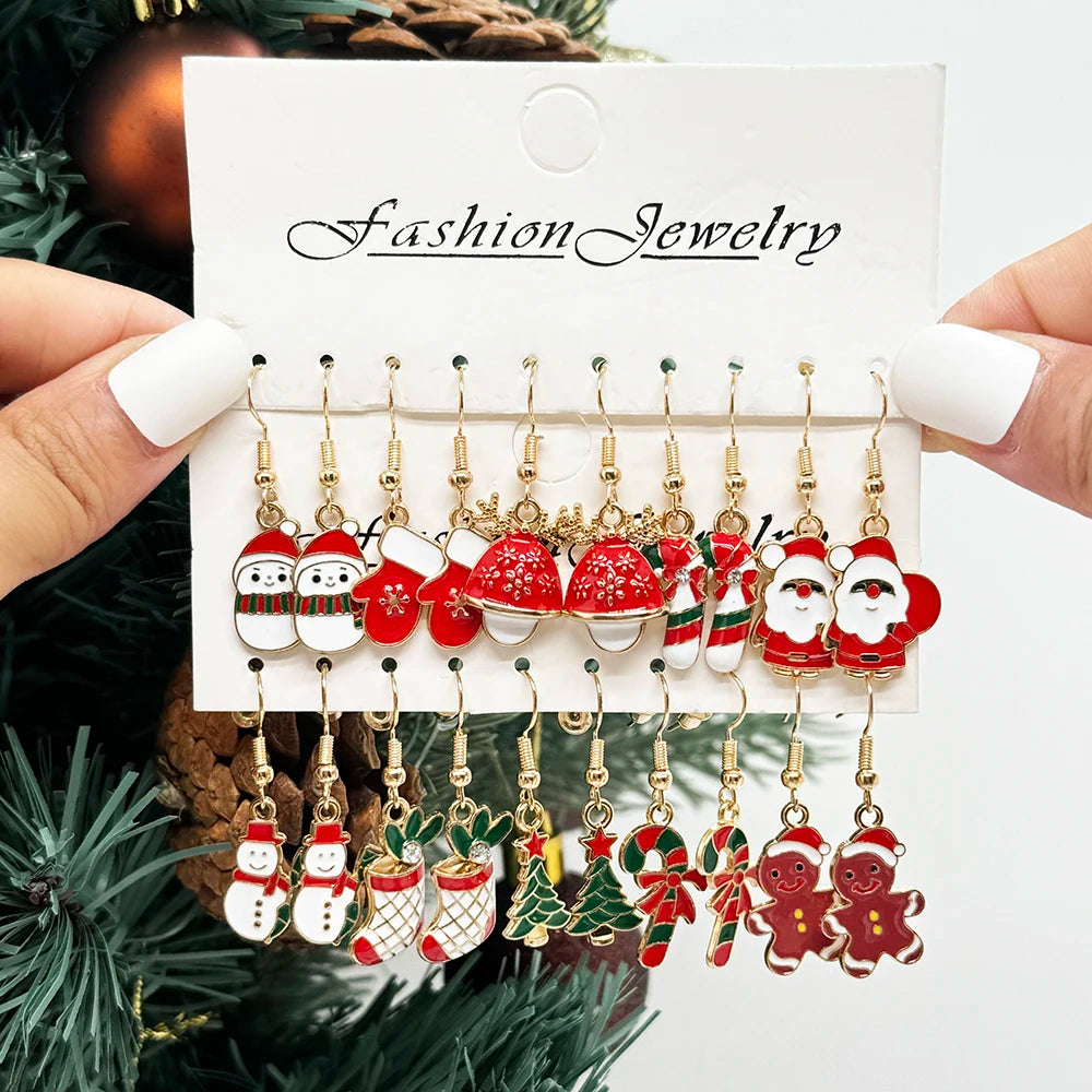 50pcs Set of Christmas Earrings