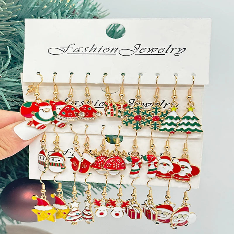 50pcs Set of Christmas Earrings