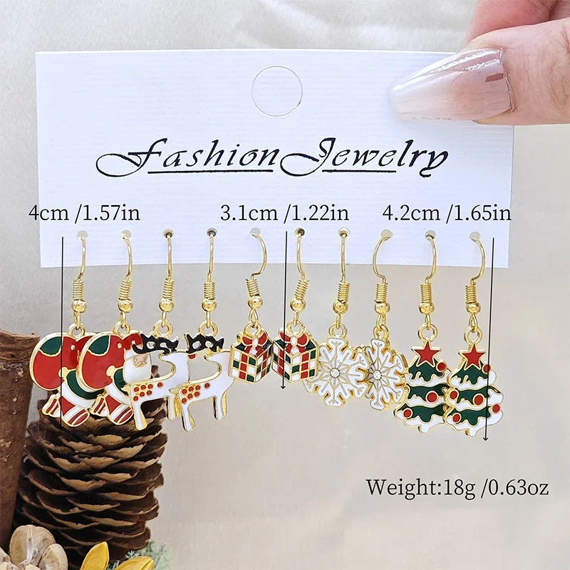 50pcs Set of Christmas Earrings