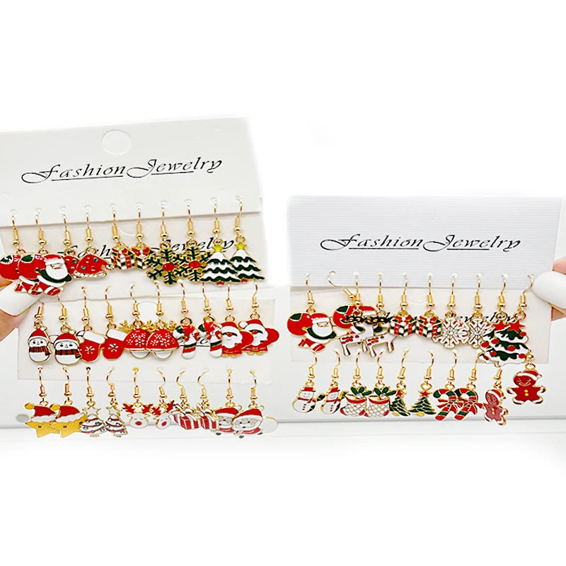 50pcs Set of Christmas Earrings