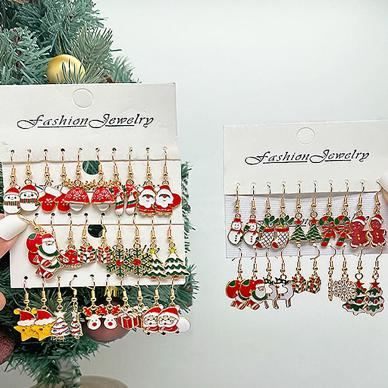 50pcs Set of Christmas Earrings