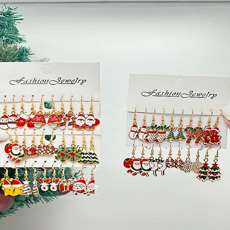 50pcs Set of Christmas Earrings