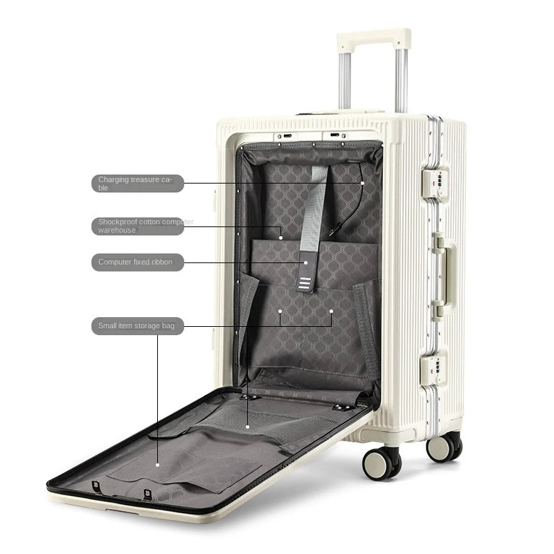 20/24 inches ultra-light and large capacity with a front-opening laptop compartment luggage case