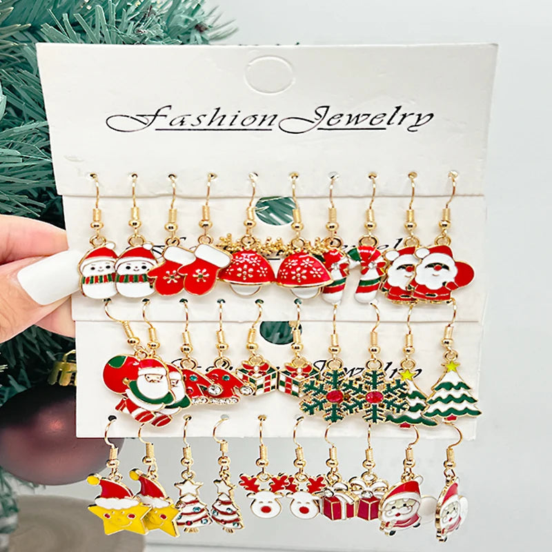 50pcs Set of Christmas Earrings