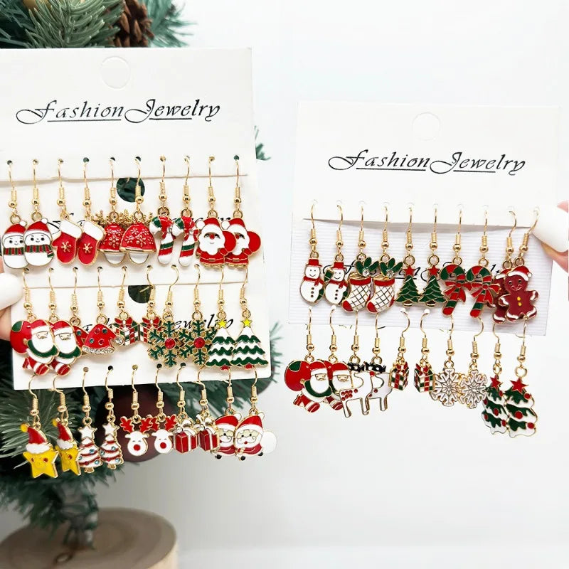 50pcs Set of Christmas Earrings