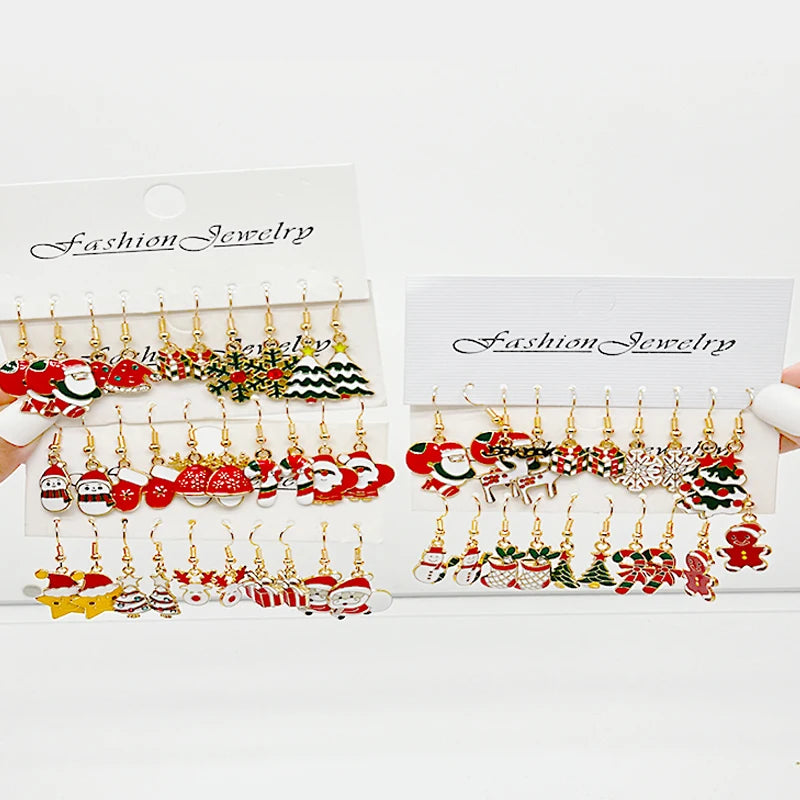 50pcs Set of Christmas Earrings